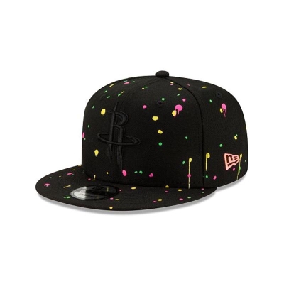 Sapca New Era Houston Rockets NBA Neon Splatter 9FIFTY Snapback - Negrii